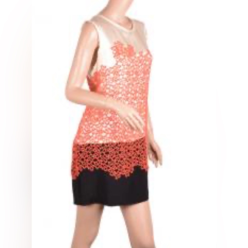 3.1 Phillip Lim cream & black silk mini dress with orange floral embroidery - 8 - Picture 2 of 12